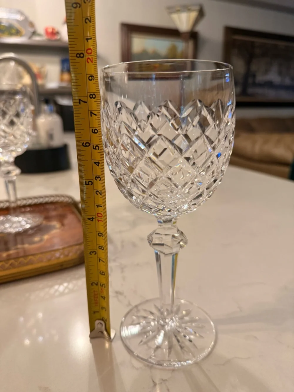Vintage Waterford (6)-Powerscourt pattern Wine Goblets-Excellent Condition